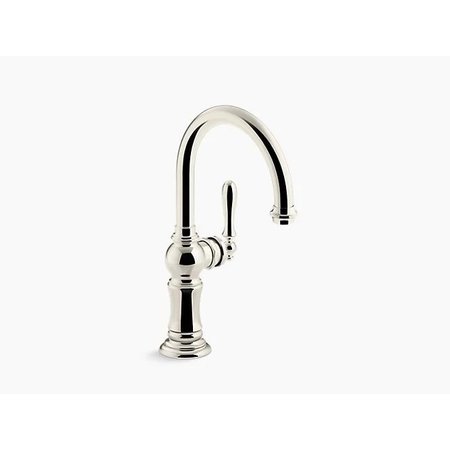 KOHLER Artifacts(R) Single-Handle Bar Sink Faucet With 13-1/16" Swing Spout, Arc Spout Design 99264-SN